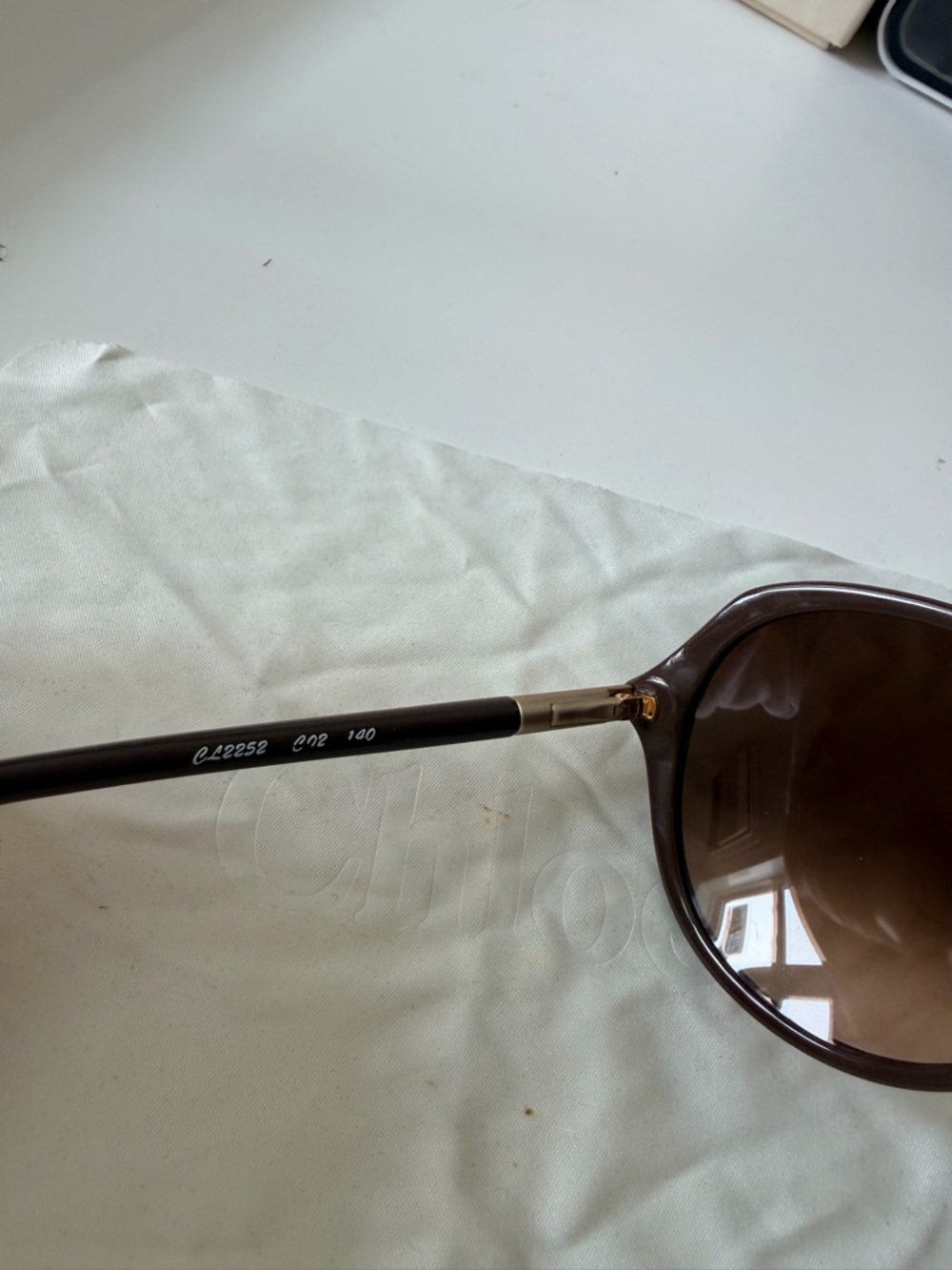 Chloe Brown Gradient Round Sunglasses for Women NO box - Picture 9 of 14